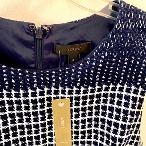 J. Crew sleeveless navy tweed dress - NWT